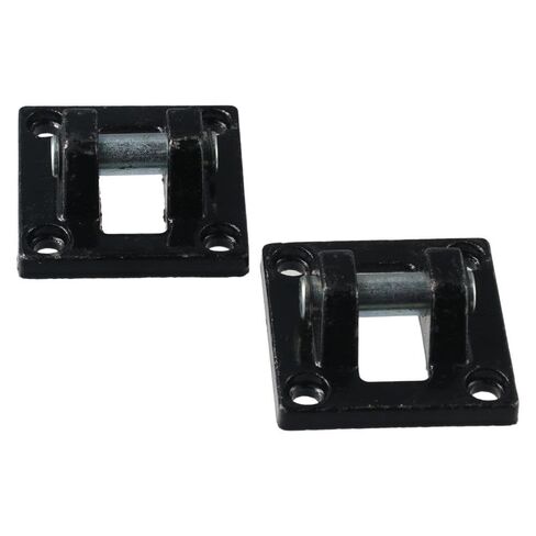 FEIYING Air Cylinders,Pneumatic 2pcs Carbon Steel Standard Cylinder Accessories Black Rod Pivot Clevis Base 75x75x34mm Rear Mount in Kuwait