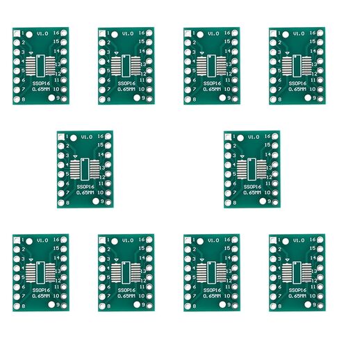 SING F LTD 10x SOP16 TSSOP16 إلى DIP-16 PCB Pinboard 21x16mm لتعديل وترقية مكونات SMD إلى بصمة DIP in Kuwait