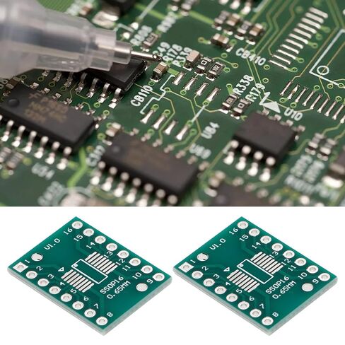 SING F LTD 10x SOP16 TSSOP16 إلى DIP-16 PCB Pinboard 21x16mm لتعديل وترقية مكونات SMD إلى بصمة DIP in Kuwait