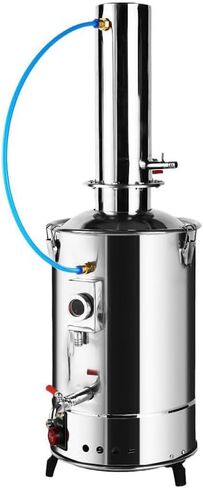 3 لتر التحكم في المياه 110 فولت جديد للأسنان/المنزل/المختبر/الكيمياء المنزلية 304 من الفولاذ المقاوم للصدأ لتنقية المياه الكهربائية مجموعة فلتر التقطير مع مفتاح إنذار لوحة أنابيب ساخنة in Kuwait