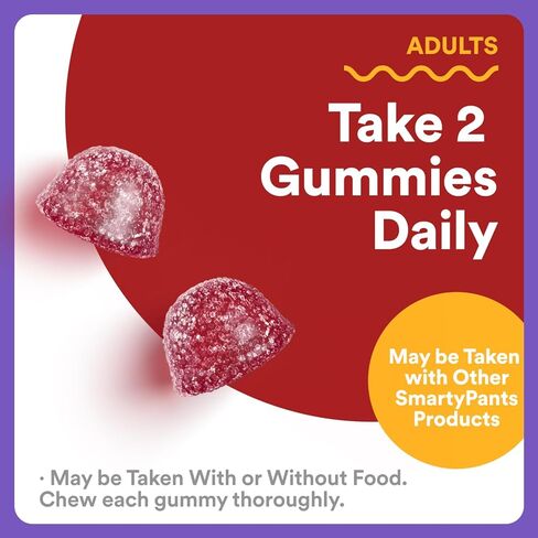 SmartyPants Adult Stress Support Gummies: Fast-Acting Calm & Mood Support with L-Theanine 200mg & Ashwagandha (Sensoril), Non-Drowsy, Mixed Berry Flavor, 60 Count (30 Day Supply) in Saudi Arabia