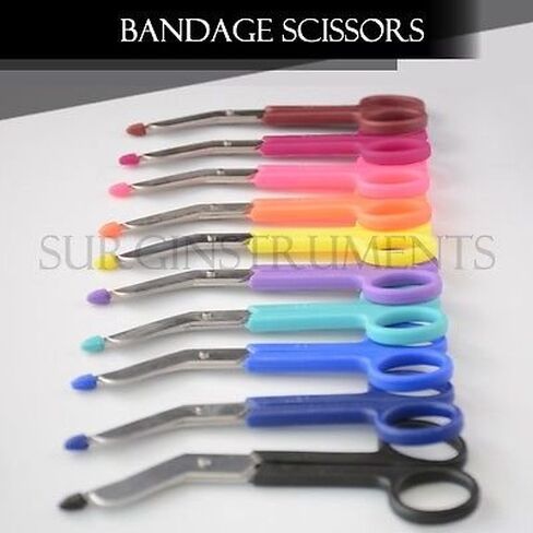 24 Lightweight Plastic Handle Colored Bandage Scissors Nursing Scrub Nurse in Saudi Arabia