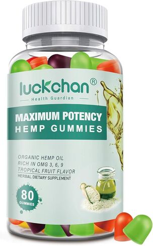 صمغ القنب عالي الفعالية للنوم والألم والقلق - (عبوة واحدة) صمغ زيت القنب العضوي النقي ذو القوة الإضافية - صمغ الدب الطبيعي للبالغين in Kuwait