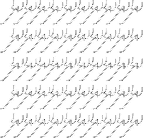 100 Pcs Peg Board Shelving Hooks, Stainless Steel Hanging Board Pegs Wall Display Hooks, Shelving Display Hanging Peg Board Holders for 1/8 1/4 Garage Storage Organizer Accessories(4 Inch) in Saudi Arabia