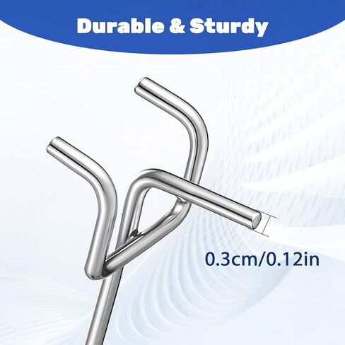 100 Pcs Peg Board Shelving Hooks, Stainless Steel Hanging Board Pegs Wall Display Hooks, Shelving Display Hanging Peg Board Holders for 1/8 1/4 Garage Storage Organizer Accessories(4 Inch) in Saudi Arabia