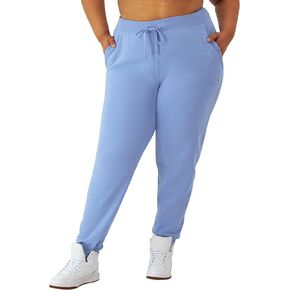 Champion ، Powerblend ، Fleece Joggers ، بنطلون مريح للنساء ، 29 "(زائد ، نص أبيض ، X-Large in Kuwait