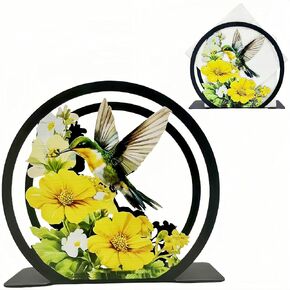 حامل مناديل الطائر الطنان للطاولة - حامل مناديل ورقية قائمة بذاتها للمقهى، البار، ديكور طاولة المطعم | حامل منديل معدني ملون | ديكور منزلي ريفي | ملحقات المطبخ وتناول الطعام in Kuwait