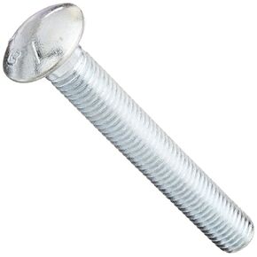 Steel Carriage Bolt, Grade 5, Zinc Plated Finish, Square Neck, Round Head, Meets ASME B18.5/SAE J429, 1" Length, Fully Threaded, 5/16"-18 UNC Threads (Pack of 50) in Kuwait