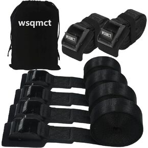 [4-Pack] 1" x 4' Upgraded Cam Buckle Tie Down Straps Heavy Duty, 440lbs Break Strength, Adjustable Lashing Straps with Protective Sleeve & Storage Straps for Convenient Storage. in Kuwait