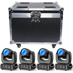 HOLDLAMP 120W LED ضوء الرأس المتحرك، أضواء DJ المتحركة مع Gobos الدوارة (منشور 18 وجهًا) و8 ألوان مع DMX وأوضاع تنشيط الصوت لحفلات الزفاف وشريط عرض فرقة الكنيسة (مجموعة من 2) in Kuwait