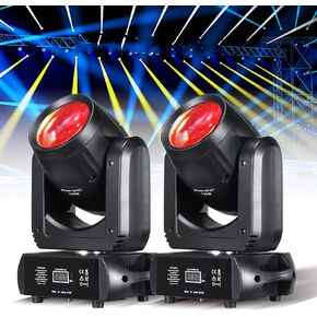 Moving Head Light 150W Stage Lights 8 Gobos 8 Colors 12 Channels Beam Spotlights 18-Face Prism DMX 512 with Sound-Activated for Party Event Wedding DJ Lighting (2) in Kuwait