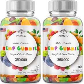 صمغ القنب للألم والنوم والقلق - عبوتان إضافيتان لتقوية الفعالية العالية مع مستخلص زيت القنب العضوي الطبيعي النقي وحلوى الدب النباتية الصالحة للأكل - غير معدلة وراثيًا، نباتي، منخفض السكر in Kuwait