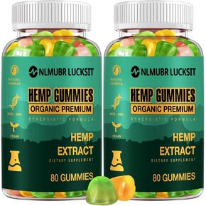 حلوى القنب للنوم والألم والقلق - مستخلص زيت القنب العضوي عالي الفعالية، نباتي، حلوى صمغية صالحة للأكل ذات قوة إضافية للبالغين (عبوتان) in Kuwait