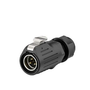 Male end Locking Wire Panel Type Solder-Free Aviation EW-LP20 Single Hole Formal 2-7 Multi-core ip68 Locking Screw Waterproof Connector(EW-LP20S-4P 20A) in Kuwait