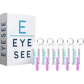 مزيل العدسات اللاصقة الصلبة وأداة تطبيق مكبس RGP الصلب مع ملحق حلقة مفاتيح - يسمح بسهولة إزالة/تطبيق عدسات Sclera - صندوق من 5 قطع (أزرق) in Kuwait