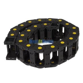 Black Enhanced Plastic Nylon Drag Chain Cable Carrier 1M Length 20x75/100/125 mm Full-Closed/Bridge-Type(55mm Bridge,20x100 mm) in Saudi Arabia