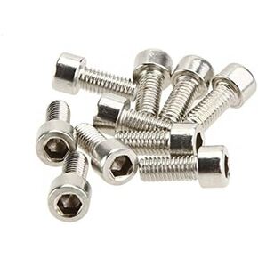 مسامير قفص زجاجات المياه للدراجات الهوائية M5 X 12 مم من الفولاذ المقاوم للصدأ لحامل الزجاجات ورف حامل ملحقات الدراجات (10 قطع) in Kuwait