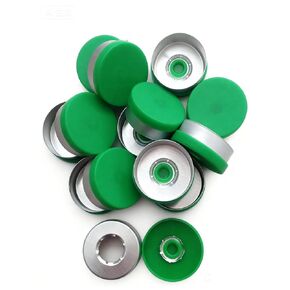 100 قطعة 20 مم أغطية علوية من البلاستيك والألومنيوم الأسود أغطية علوية قابلة للطي لقارورة زجاجية (أسود، 20 مم) in Kuwait