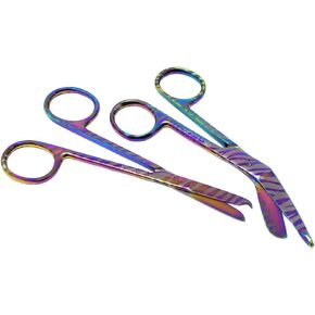 Bandage Scissors + Stitch Scissors Set of 2 Nurse Vet Tech Giftset - Made of Stainless Steel - 4.5" First Aid Shears Used For Cutting Vet Wrap Adhesive Removal in Saudi Arabia