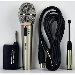 ميكروفون Hisonic HS308L لاسلكي وسلكي 2 في 1 للاستخدام المنزلي والمسرح in Kuwait