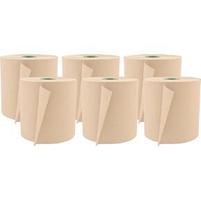 Cascades PRO Perform Roll Paper Towels for Tandem Dispensers 1-Ply – 775 ft Rolls, 100% Recycled, Compostable, High Capacity, 6 Rolls/Case – T115 – Natural Brown in Kuwait