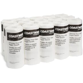 Choose-Your-Size Paper Towels, 2-Ply, White, 128 Sheets/Roll, 15 Rolls/Carton in Kuwait