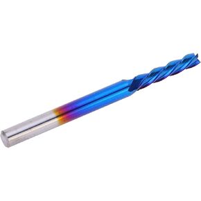 4 مطحنة نهاية فلوت، قاطعة طحن بمقبض مستقيم باستخدام الحاسب الآلي، طلاء من الفولاذ التنغستن النانو بلو، مناسبة لمعالجة الطائرات والخطوات والأخاديد وتشكيل الأسطح وقطع قطع العمل in Kuwait