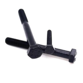 1/10pcs Black Grade 12.9 Alloy Steel Metric Thread GB5783 DIN933 External Hex Hexagon Head Cap Screw Bolt(60mm,10pcs M6) in Kuwait