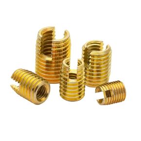 20pcs Galvanized Self Tapping Insert Screw Bushing 302 Slotted Type Wire Thread Nut Repair M2 to M16(M12x1.75xL22) in Kuwait