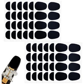 96 قطعة من وسادات الساكسفون بسمك 0.8 مم ووسادة لسان الكلارينيت، لاصق قوي من المطاط على شكل بيضاوي، مناسب للموسيقيين المبتدئين - أسود in Kuwait