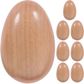 Milisten 8pcs Wooden Egg Shakers Sand Eggs Orff Percussion Musical Rattle Early Education Percussion Instrument Music Instrument Wood Rhythm Shaker Maracas for Classroom and Outdoor Play in Kuwait