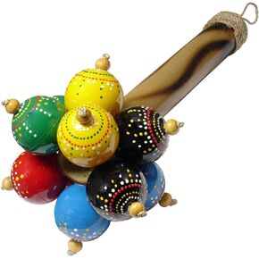 Maracas Bunga - تم إنشاء أداة الإيقاع هذه باستخدام كرات بينج بونج ومثبتة بمقبض من الخيزران. كرات بينج بونج مرسومة يدويًا in Kuwait