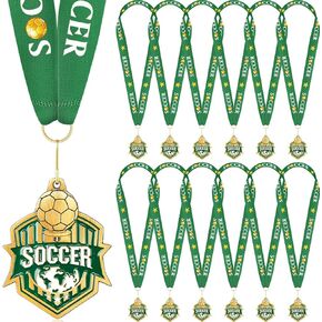 Kenning Gold Award Medals with Neck Ribbon Soccer Medals for Awards Sports Competitions Celebration Trophy Prize Gifts for Football Party Favors Participation Winner Gift in Kuwait