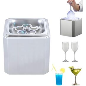 Glass Froster Chiller with LED Light - Quickly Frosts Glasses in 4-6 Seconds for Cocktails, Beer, Wine - Ideal for Bars, Restaurants, and Kitchens in Kuwait
