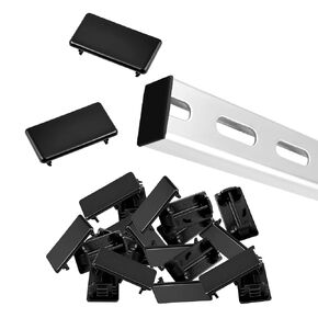 50 قطعة من أغطية نهاية دعامة الأمان البلاستيكية المربعة مقاس 1-5/8 بوصة × 13/16 بوصة - مقابس PVC سهلة التركيب بدون أدوات لقنوات Unistrut، غطاء حماية لأنابيب التدفئة والتهوية وتكييف الهواء والأنابيب الكهربائية والمعدنية in Kuwait