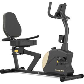 دراجة تمرين VANSWE راقد، دراجات ثابتة راقد للمنزل بسعة وزن 400 رطل، دراجة تمرين لكبار السن في المنزل مع تطبيق ذكي واتصال بلوتوث، شاشة LED، مقبض نبض in Kuwait