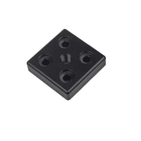 معيار عالمي 40 × 40 فتحة V مركزية لوحة قدم ملولبة وسادة قدم دعم عجلات لوحة تثبيت لمقاطع ألومنيوم بفتحة 4040 فولت وأدلة حركة خطية (T6x40x40 مم، 4 قطع) in Kuwait