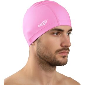 High Elasticity Fabric Swim Cap - One Size Fits Women, Girls, Men & Kids, Breathable, Keeps Hair Clean for Long & Short Hair in Saudi Arabia