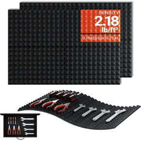 Toolbox Organizer Foam Inserts Sheets, Non-Slip Trap Mat for Tool Drawer, Cabinet and Workbench, Protect Tools(2 PCS) in Kuwait