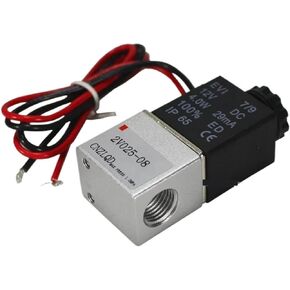 صمام الملف اللولبي النحاسي المغلق عادة 1/4 "1/8" DC 12V 24V 110V 220V 2 صمامات هوائية تعمل بشكل مباشر (1/4 "، 12V_NORMALLY CLOSED) in Kuwait