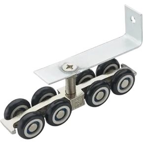 1 Pair/Set Cold Rolled Steel Sliding Wooden Door Closet Hardware Kit Door Wheels Roller 8 Wheels Hangers Roller in Kuwait