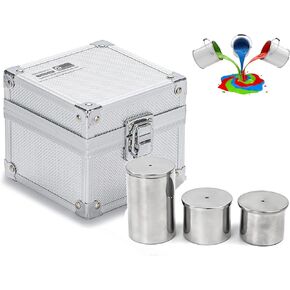 37ml+50mm+100ml High-Precision Density Pycnometer, Stainless Steel Paint Pycnometer with Storage Box, Measurement Error 1mg, Large Opening Design, for Testing Paint/Auxiliary Materials in Kuwait