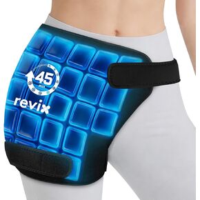 غلاف ثلج الورك طويل الأمد من REVIX لمدة 45 دقيقة، حزمة ثلج كبيرة جدًا قابلة لإعادة الاستخدام مع تصميم شبكة ثلج، غلاف علاج بالضغط البارد لاستبدال الورك، العصب الوركي وعدم راحة العضلات، 21 بوصة × 13 بوصة in Kuwait