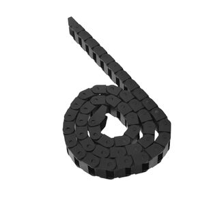 سلسلة كابل نايلون أسود 10 مللي متر × 15 مللي متر (ارتفاع داخلي × عرض داخلي) موصلات نهاية سلك حامل سلسلة سحب أدوات الآلة in Kuwait