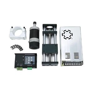 محرك المغزل 0.4 كيلو واط/0.5 كيلو واط تيار مستمر 400 واط/500 واط + حامل مشبك 52 مم + مصدر طاقة مع شريحة صغيرة SC12/SFU1204(500 واط، فعال 250 مم) in Kuwait