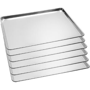 6 Pack Full Size Baking Sheet Pans, Aluminum Commercial Cookie Sheets Non-Stick, 26"x18" in Saudi Arabia