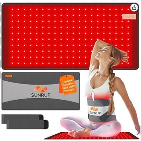 العلاج بالضوء الأحمر للجسم، وسادة علاج ضوئي محمولة كبيرة بقدرة 10000 مللي أمبير في الساعة، علاج بالأشعة تحت الحمراء 660 و850 نانومتر للخصر الخلفي ومفاصل الركبة والكتف، للاستخدام المنزلي في الهواء الطلق، هدايا للنساء والرجال (24.5 بوصة × 13 بوصة) in Kuwait