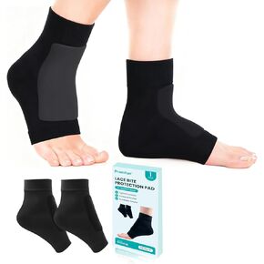 Padded Skate Socks with Gel Pads - Ankle Malleolar Sleeves Protection Guards for Lace Bite, Achilles Tendon, Heel & Shin - Cushion Guards for Hockey, Ice Skating,Tall Boots (1 Pair, Regular Size) in Kuwait
