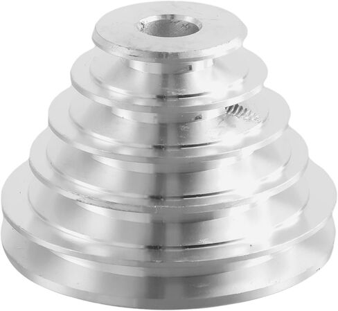 Aluminum Pagoda Pulley Wheel Set for Benchtop Drill Press, 5-Step Variable Speed Transmission Sheave with 14mm and 22mm Bore, Compatible with A-Type V-Belt for Motor Shaft Drive(22mm) in Saudi Arabia