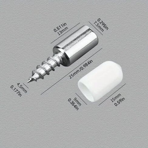20PCS Self Tapping Screws Cabinet Laminate Supportt, Self-Tightening & Adjustable Layer Board Pins, Easy Installation for Bookshelves, Wardrobes, Kitchen Cabinets in Saudi Arabia